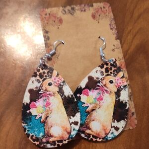 Animal Print Teardrop Earrings